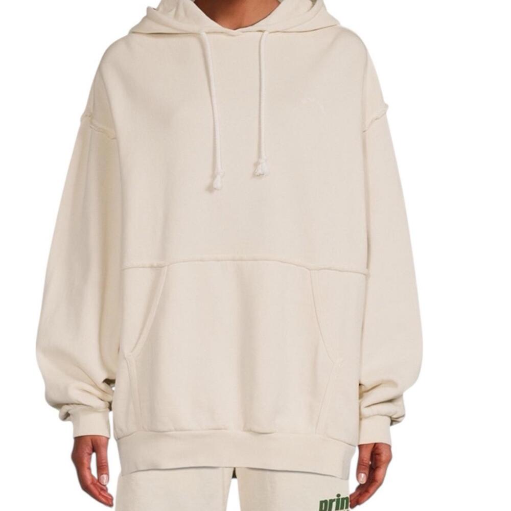The Upside Dana Hoodie Women Small Natural Ivory Organic Cotton Oversize Sweater